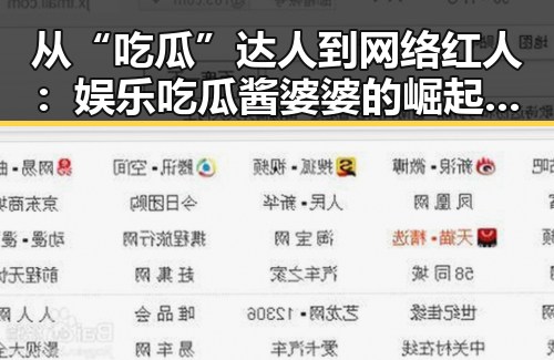 从“吃瓜”达人到网络红人：娱乐吃瓜酱婆婆的崛起之路