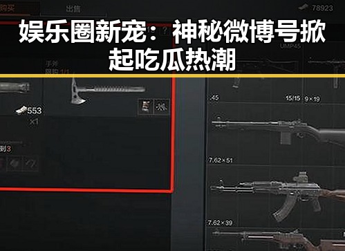 娱乐圈新宠：神秘微博号掀起吃瓜热潮